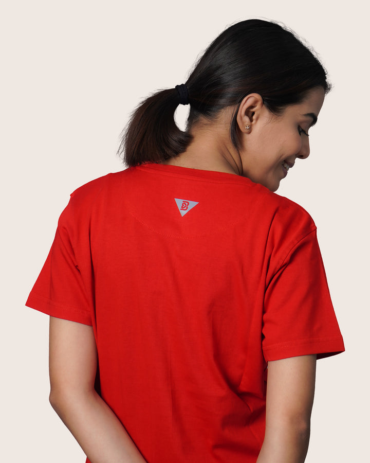 Feathersoft Home Comfort Women's Crewneck T-Shirt: Red Chilly